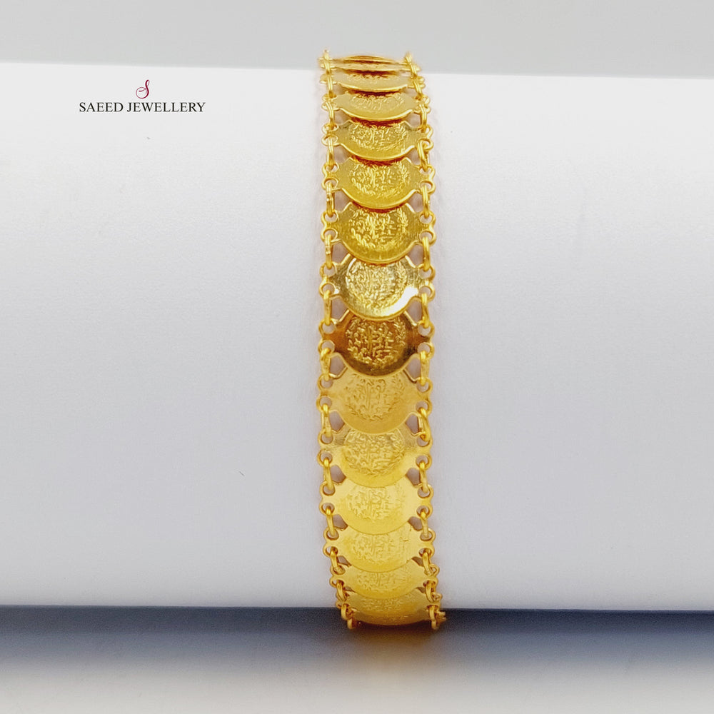Deluxe Eighths Bracelet Made of 21K Gold by Saeed Jewelry 