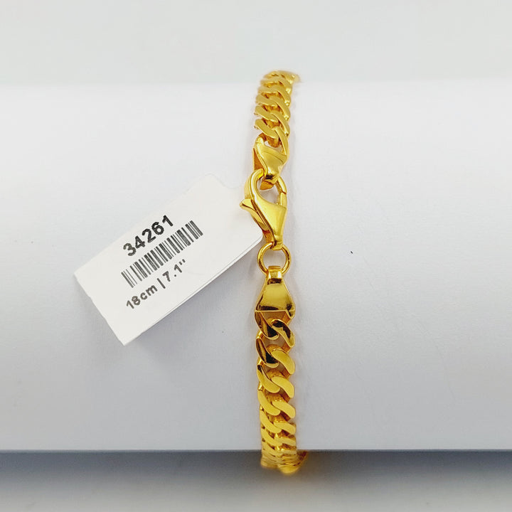 Deluxe Cuban Links Bracelet Made of 21K Gold by Saeed Jewelry 