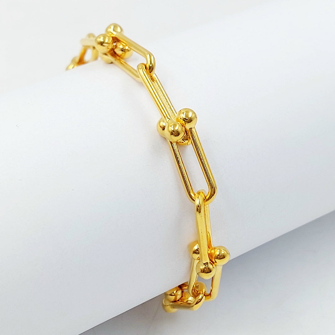 Deluxe Paperclip Bracelet Made of 21K Gold by Saeed Jewelry 