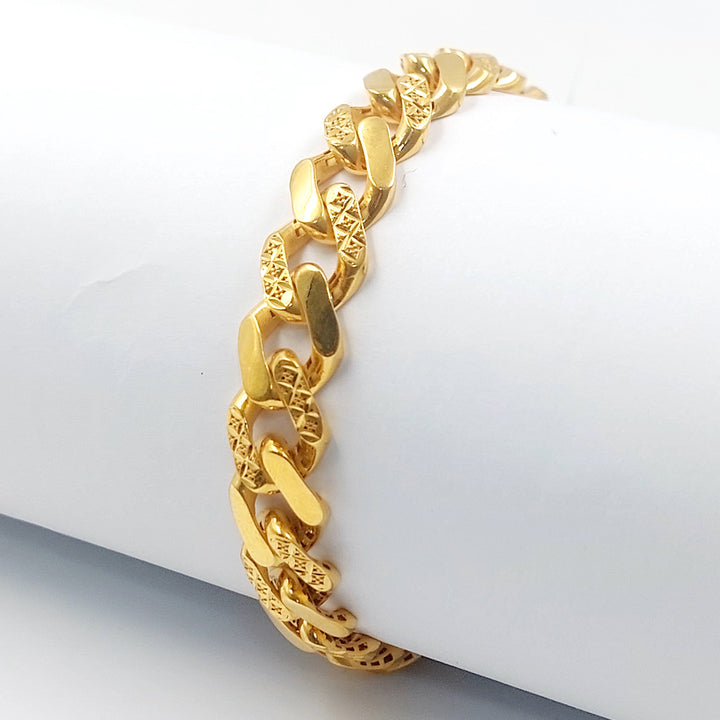 Deluxe Cuban Links Bracelet Made of 21K Gold by Saeed Jewelry 