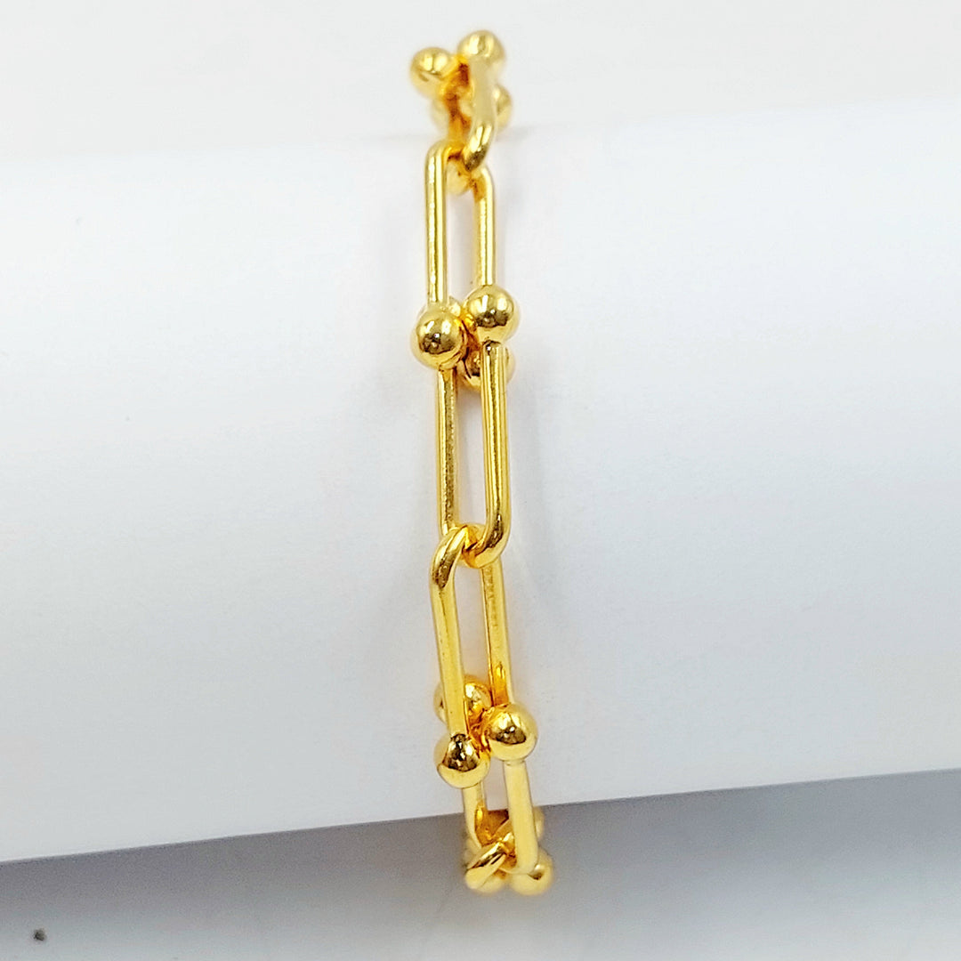 Deluxe Paperclip Bracelet Made of 21K Gold by Saeed Jewelry 
