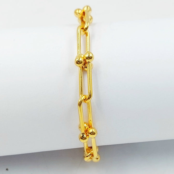 Deluxe Paperclip Bracelet Made of 21K Gold by Saeed Jewelry 