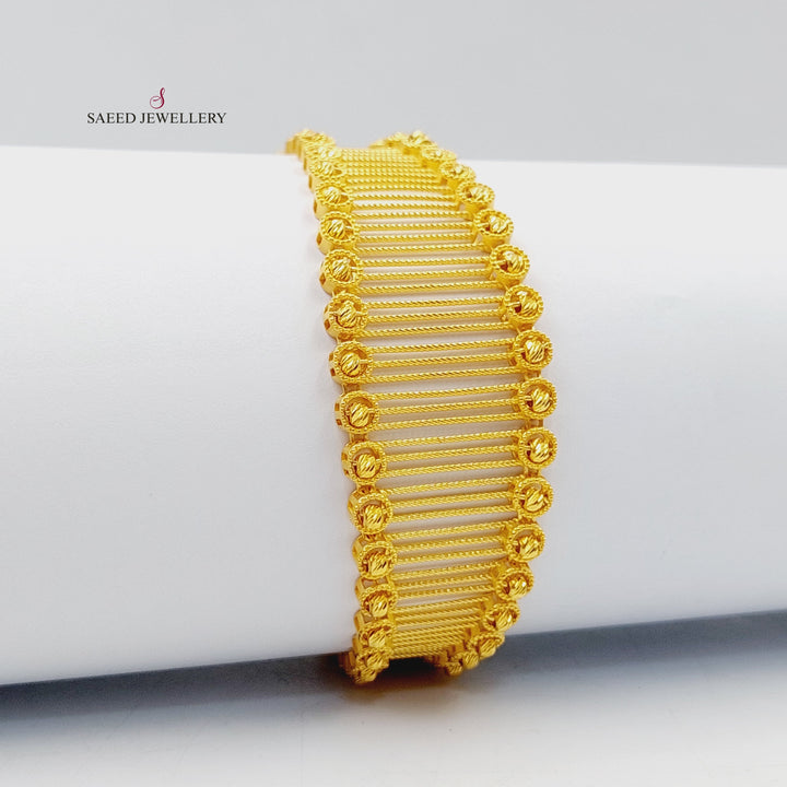 21K Gold Deluxe Turkish Bracelet by Saeed Jewelry - Image 4