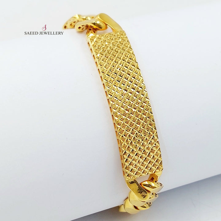 Deluxe Bar Bracelet Made of 21K Gold by Saeed Jewelry 