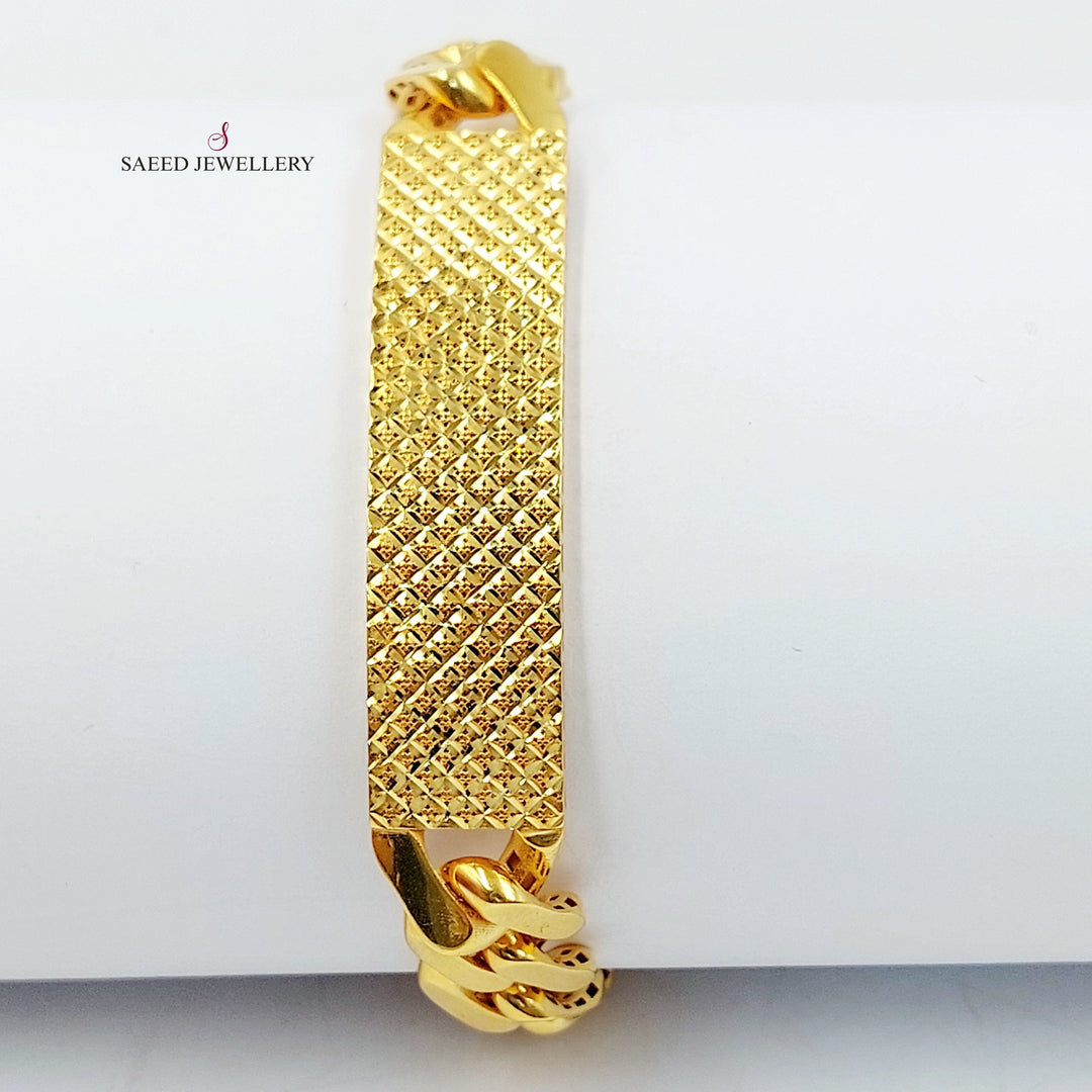 Deluxe Bar Bracelet Made of 21K Gold by Saeed Jewelry 