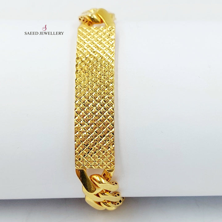 Deluxe Bar Bracelet Made of 21K Gold by Saeed Jewelry 