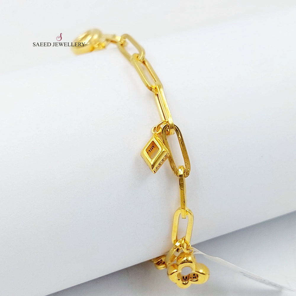 Deluxe Dandash Bracelet Made of 21K Gold by Saeed Jewelry 