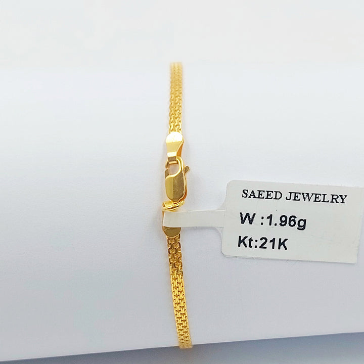 21K اسوارة مبسط اكسترا-مجوهرات الشيخ سعيد-Saeed Jewelry 