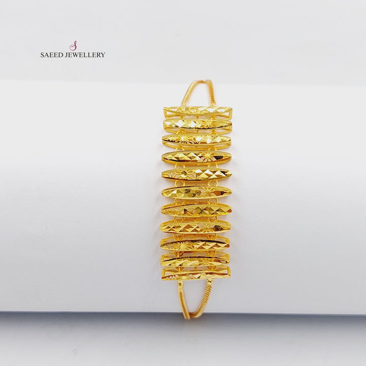 21K Gold Deluxe Turkish Bracelet by Saeed Jewelry - Image 3