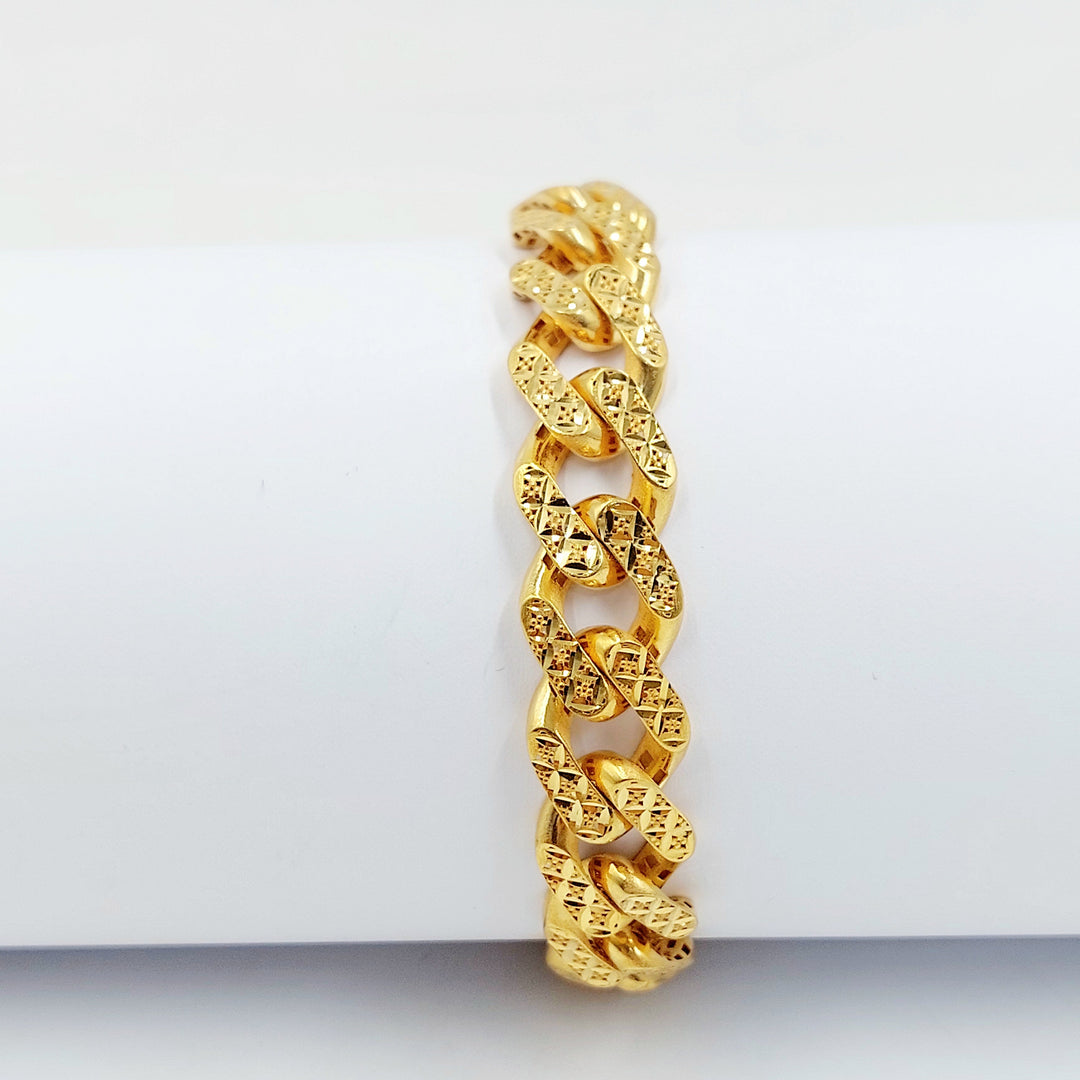 Deluxe Cuban Links Bracelet Made of 21K Gold by Saeed Jewelry 