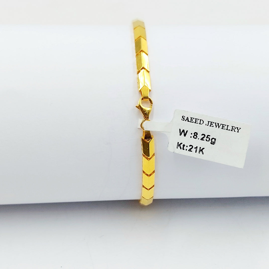 Deluxe Heart Bracelet Made of 21K Gold by Saeed Jewelry 