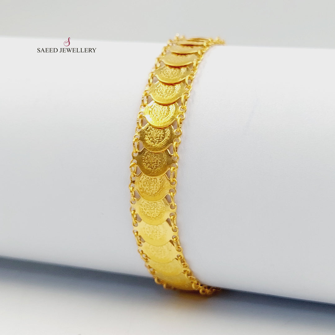 Deluxe Eighths Bracelet Made of 21K Gold by Saeed Jewelry 