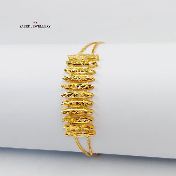 21K Gold Deluxe Turkish Bracelet by Saeed Jewelry - Image 1