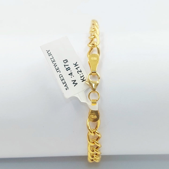 Deluxe Bracelet Made of 21K Gold by Saeed Jewelry 