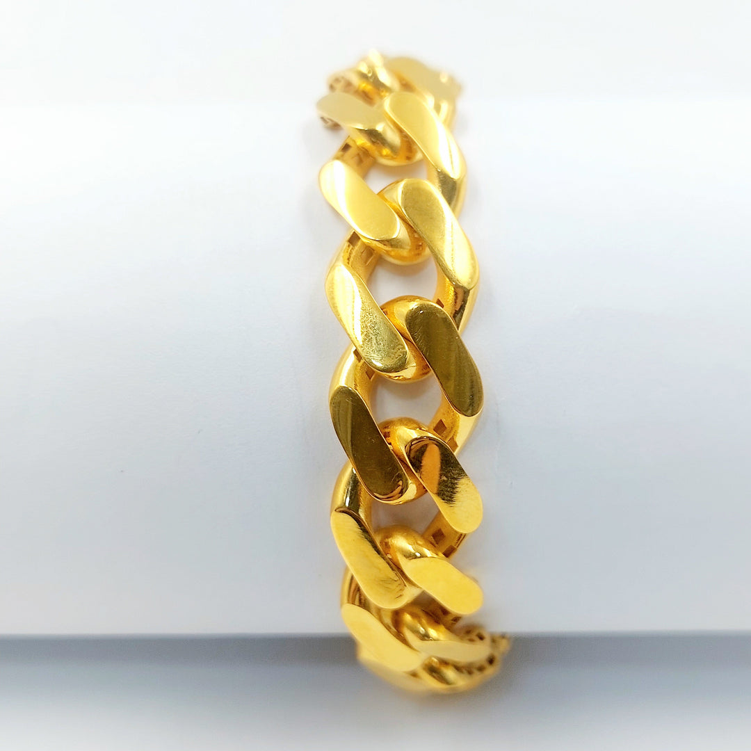 Deluxe Cuban Links Bracelet Made of 21K Gold by Saeed Jewelry 