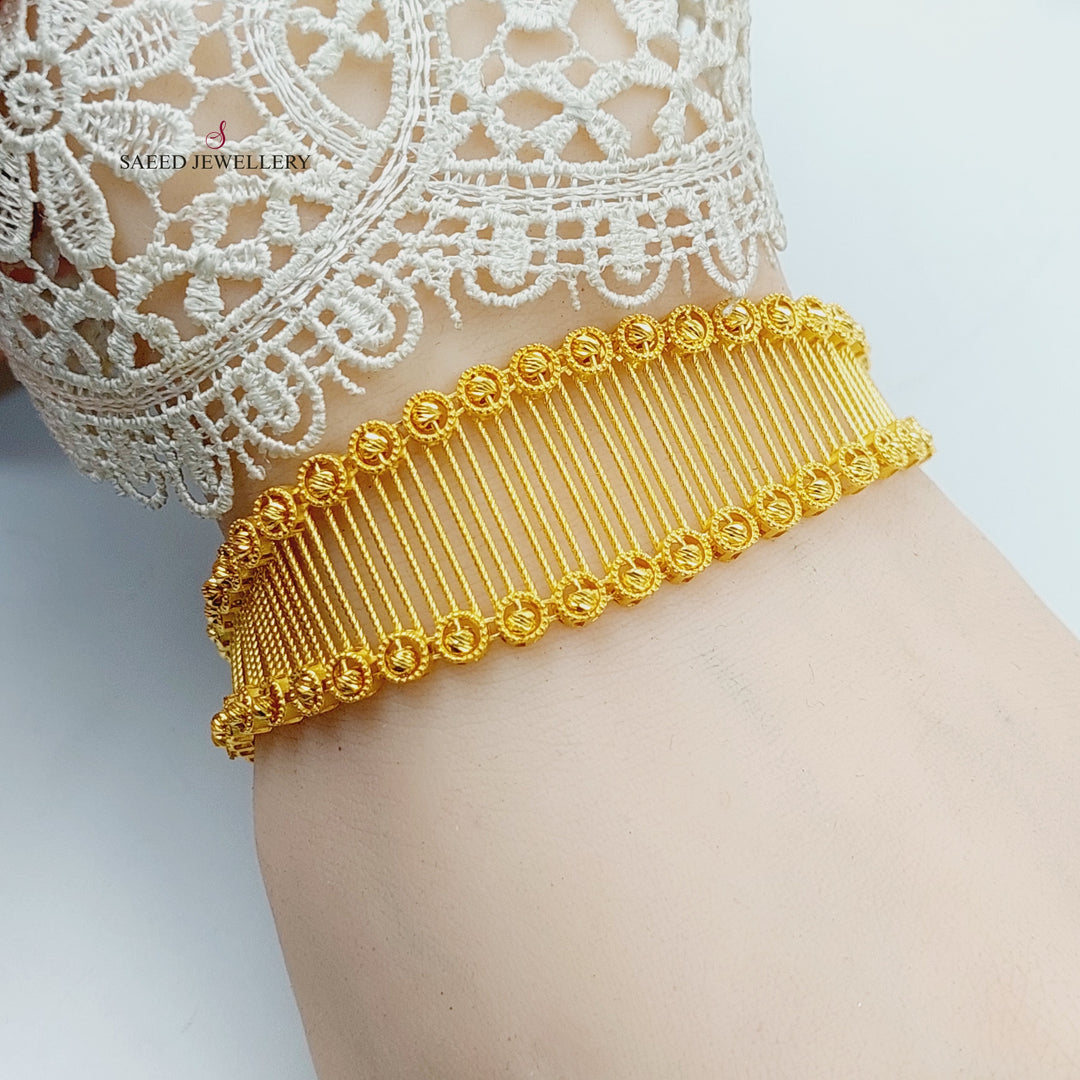 21K Gold Deluxe Turkish Bracelet by Saeed Jewelry - Image 5