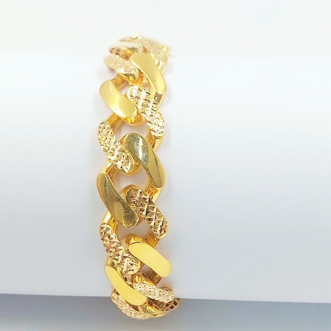 Deluxe Cuban Links Bracelet Made of 21K Gold by Saeed Jewelry 