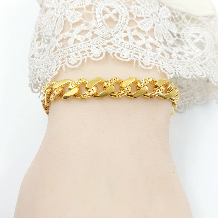 Deluxe Cuban Links Bracelet Made of 21K Gold by Saeed Jewelry 