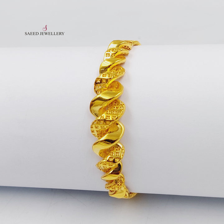 21K Gold Deluxe Jessica Bracelet by Saeed Jewelry - Image 4