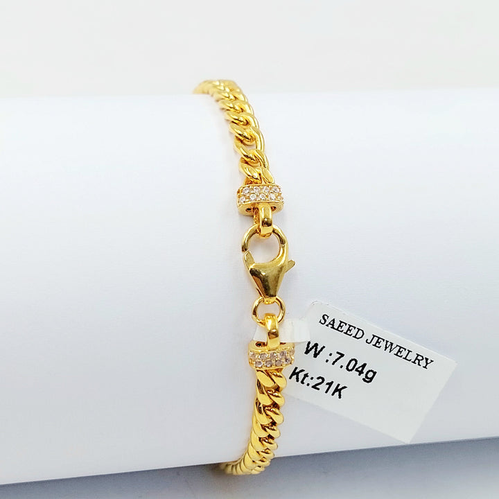 21K اسوارة جنزير اكسترا-مجوهرات الشيخ سعيد-Saeed Jewelry 