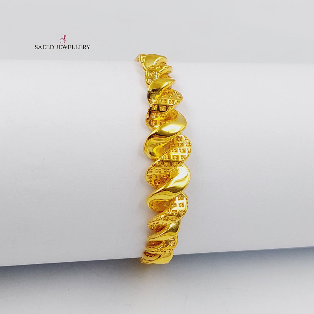 21K Gold Deluxe Jessica Bracelet by Saeed Jewelry - Image 2