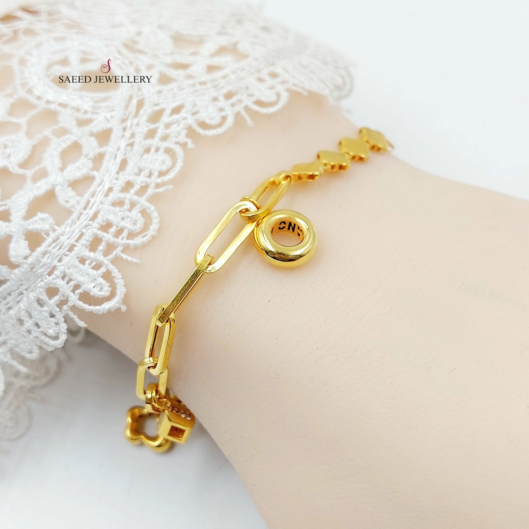 Deluxe Dandash Bracelet Made of 21K Gold by Saeed Jewelry 