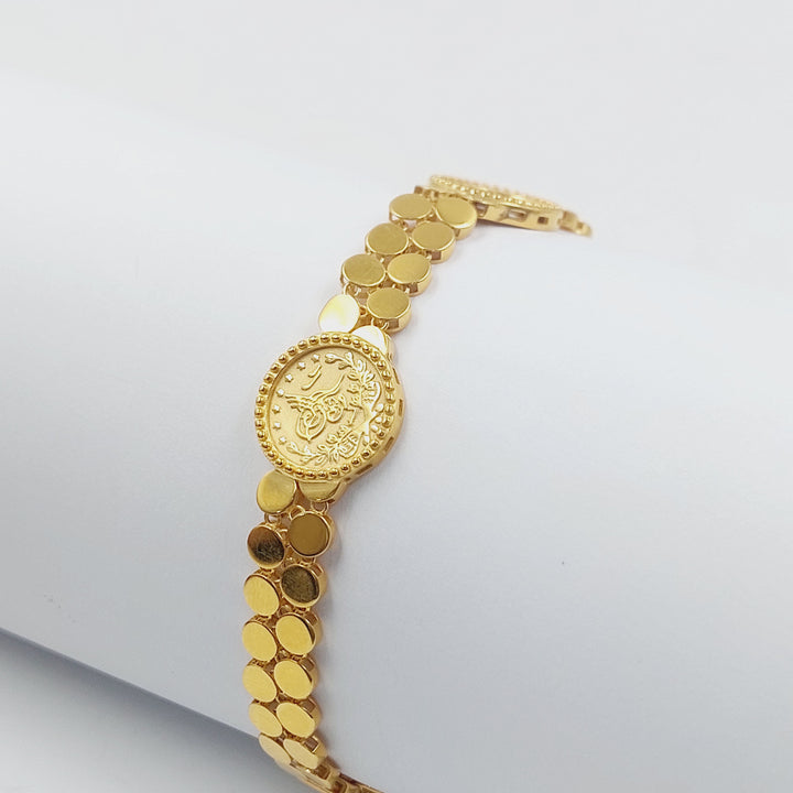 Deluxe Rashadi Bracelet Made of 21K Gold by Saeed Jewelry 