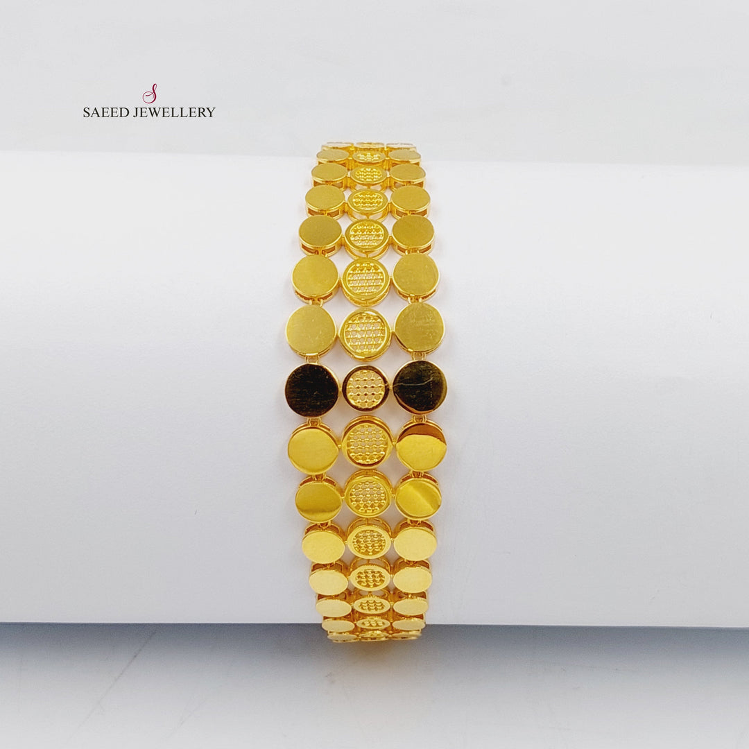 21K Gold Deluxe Turkish Bracelet by Saeed Jewelry - Image 3