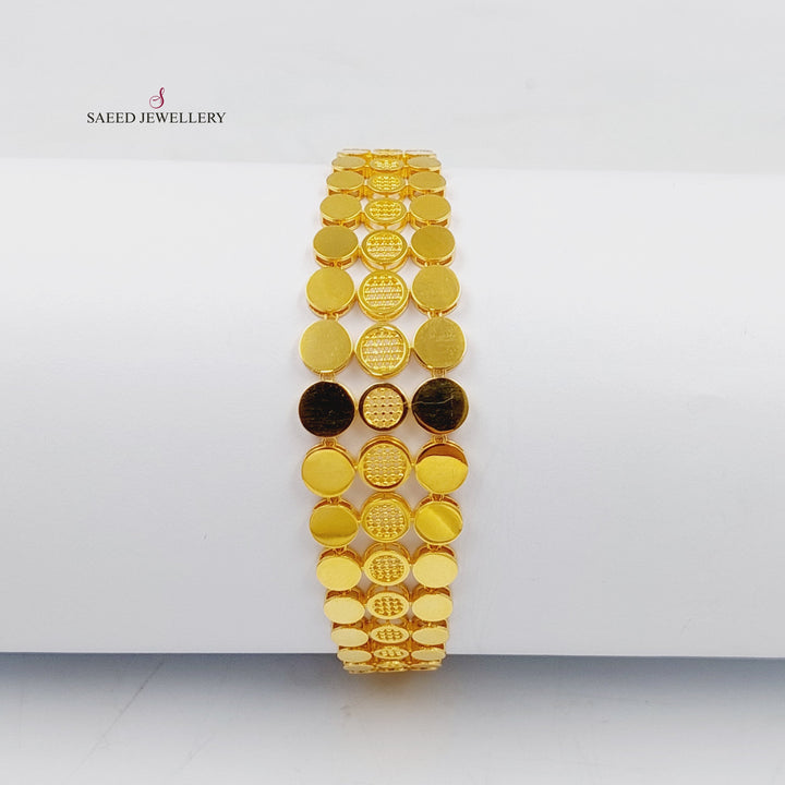 21K Gold Deluxe Turkish Bracelet by Saeed Jewelry - Image 3