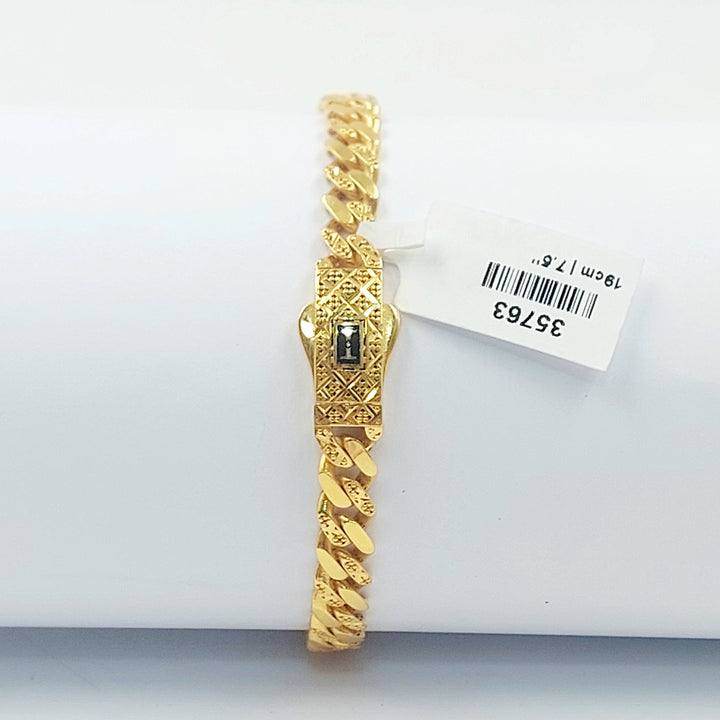 Deluxe Cuban Links Bracelet Made of 21K Gold by Saeed Jewelry 