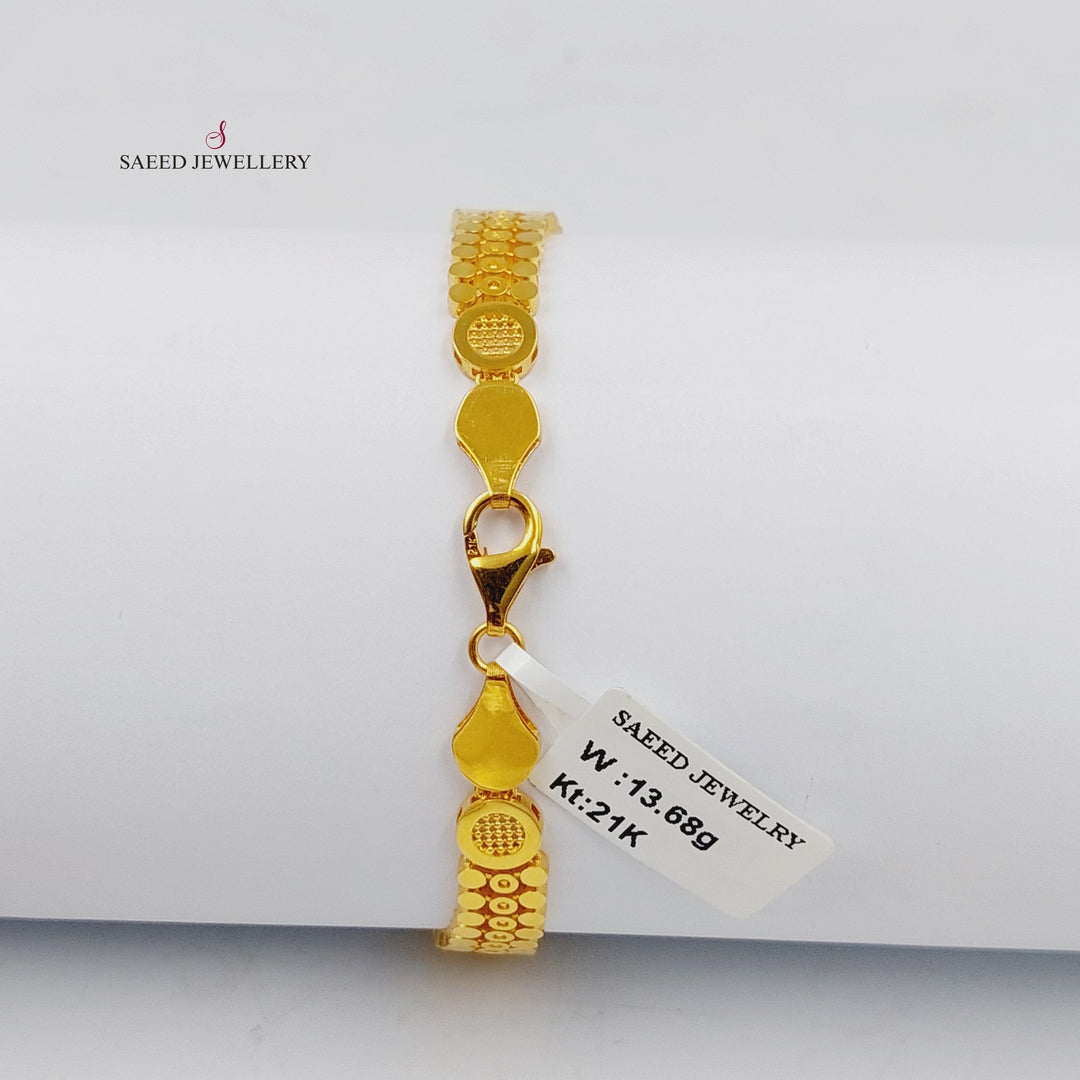 21K Gold Deluxe Turkish Bracelet by Saeed Jewelry - Image 4