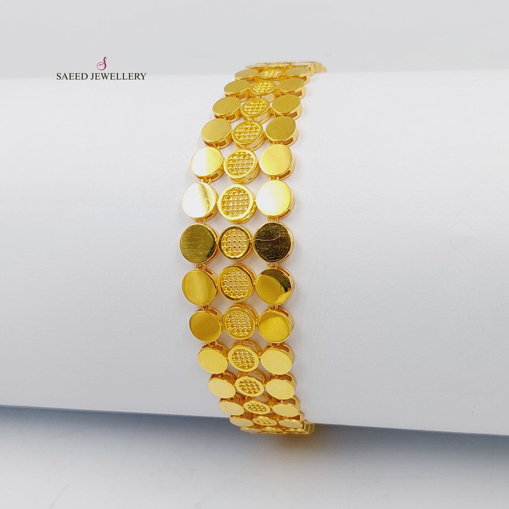 21K Gold Deluxe Turkish Bracelet by Saeed Jewelry - Image 2