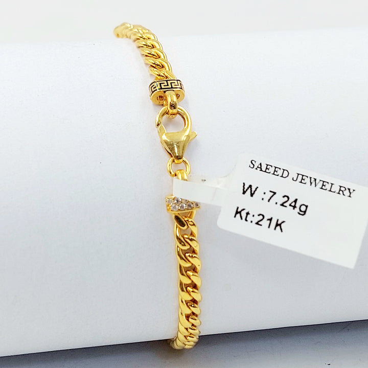 21K اسوارة جنزير اكسترا-مجوهرات الشيخ سعيد-Saeed Jewelry 