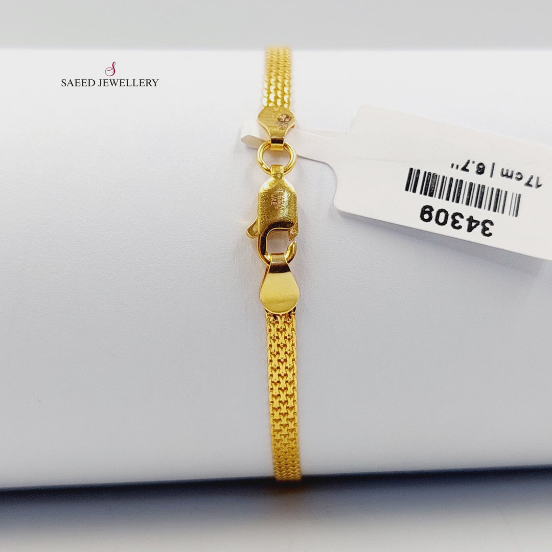 Deluxe Fancy Bracelet Made of 21K Gold by Saeed Jewelry 