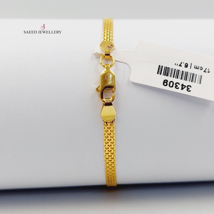 Deluxe Fancy Bracelet Made of 21K Gold by Saeed Jewelry 