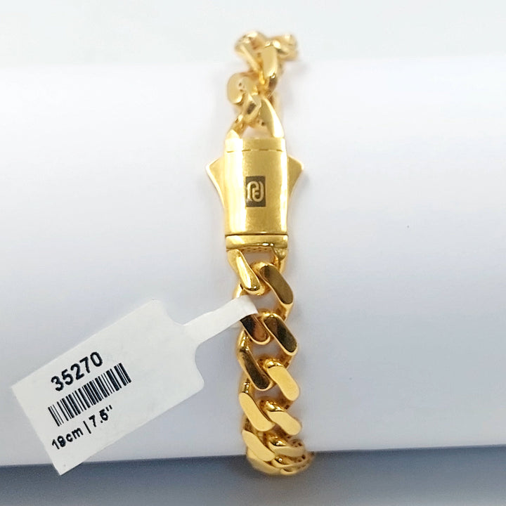 Deluxe Cuban Links Bracelet Made of 21K Gold by Saeed Jewelry 