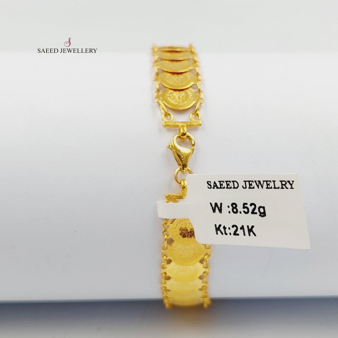 Deluxe Eighths Bracelet Made of 21K Gold by Saeed Jewelry 
