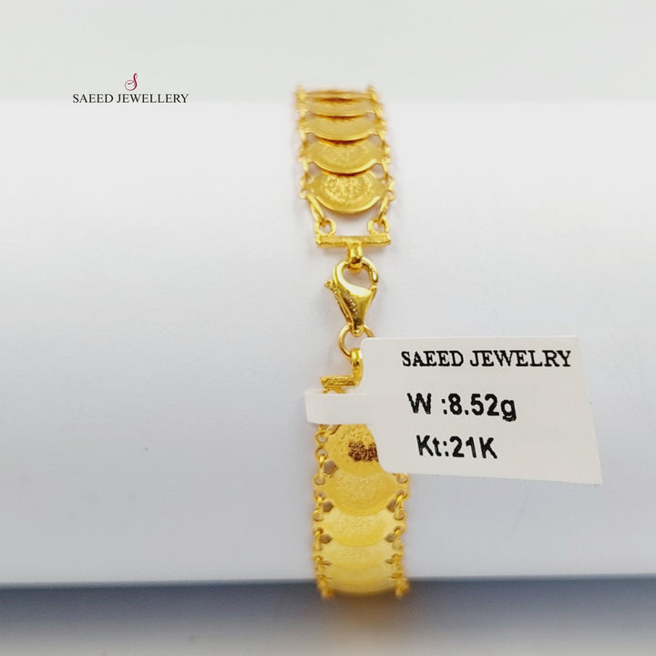 Deluxe Eighths Bracelet Made of 21K Gold by Saeed Jewelry 