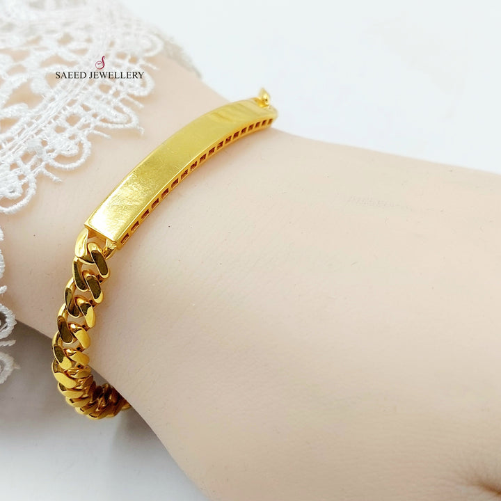 Deluxe Bar Bracelet Made of 21K Gold by Saeed Jewelry 
