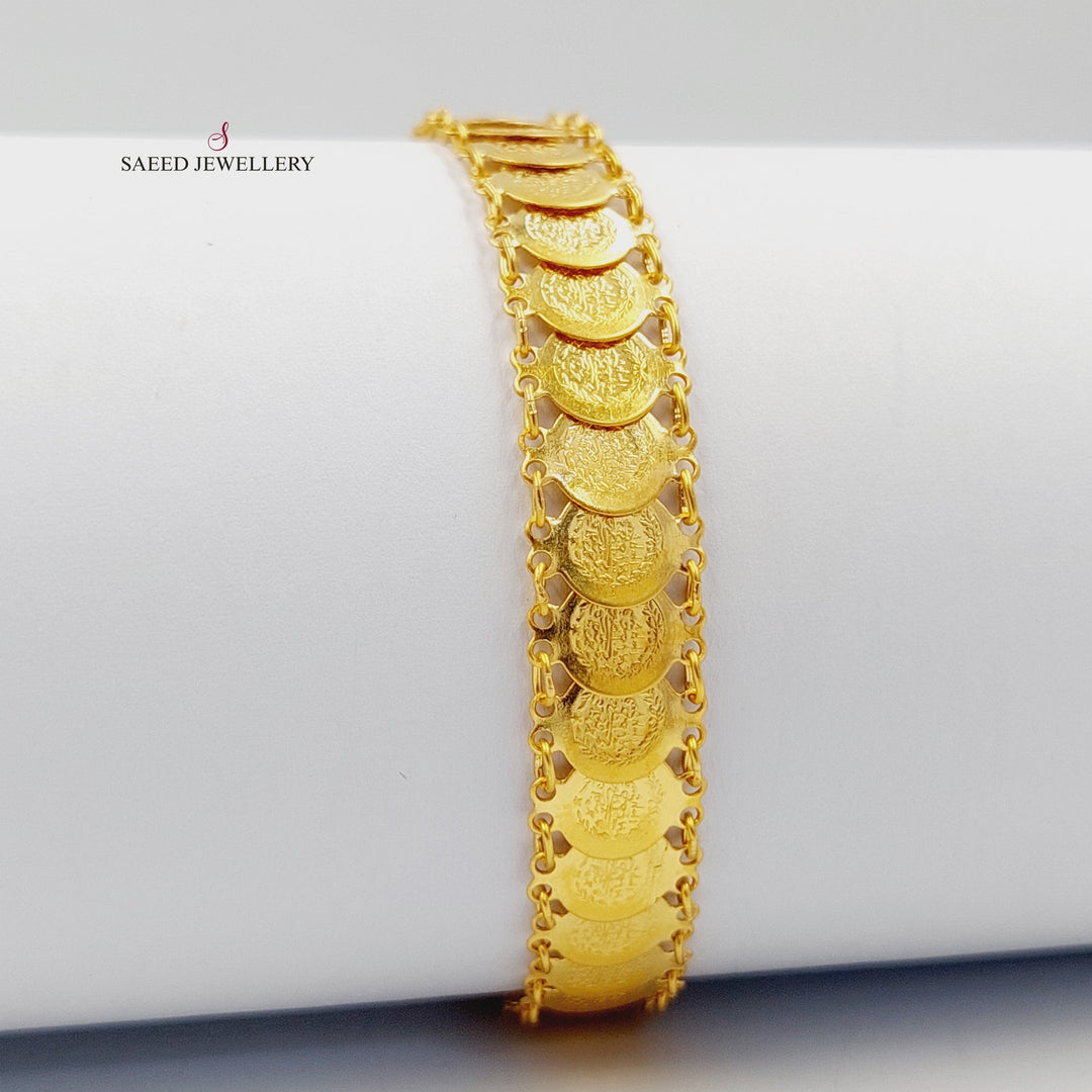 Deluxe Eighths Bracelet Made of 21K Gold by Saeed Jewelry 