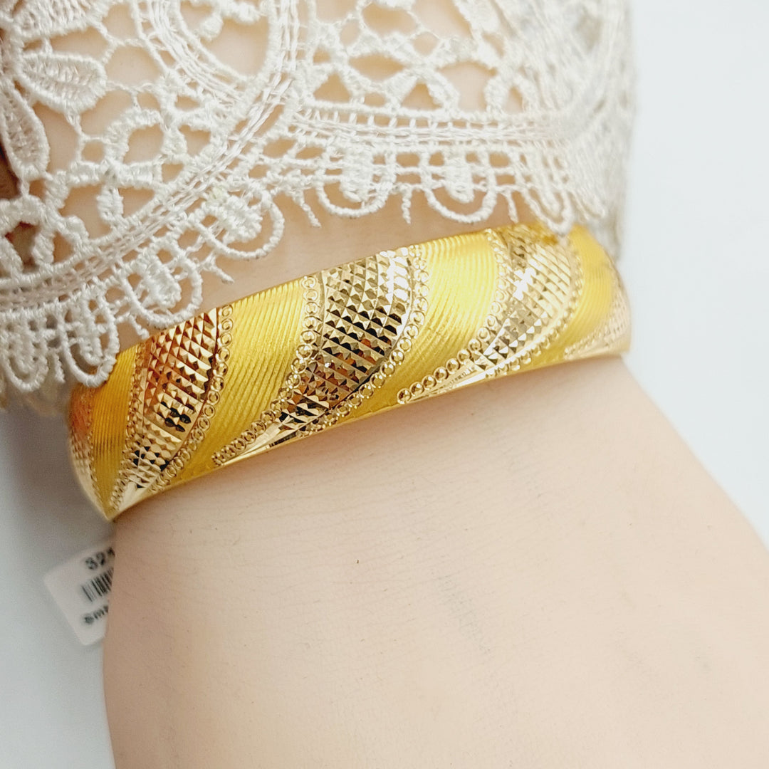 21K Gold Deluxe CNC Bangle by Saeed Jewelry - Image 6