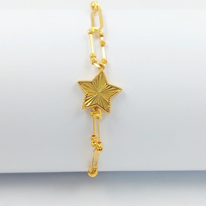 Deluxe Star Bracelet Made of 21K Gold by Saeed Jewelry 