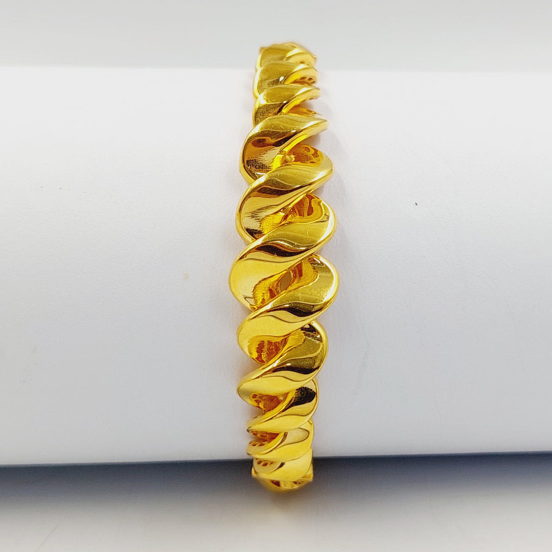 Deluxe Cuban Links Bracelet Made of 21K Gold by Saeed Jewelry 