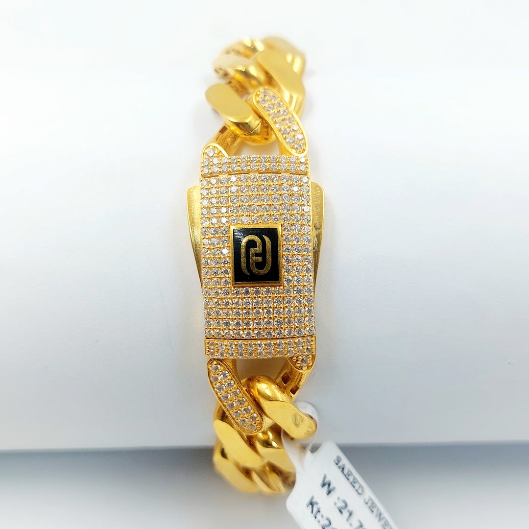 Deluxe Cuban Links Bracelet Made of 21K Gold by Saeed Jewelry 