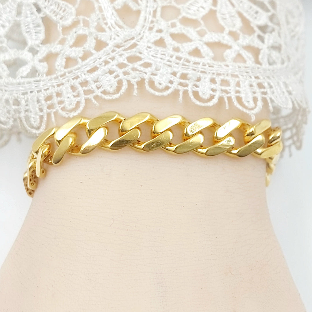 Deluxe Cuban Links Bracelet Made of 21K Gold by Saeed Jewelry 