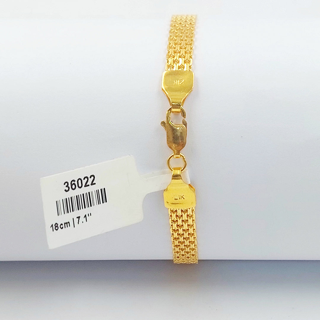 21K اسوارة مبسط اكسترا-مجوهرات الشيخ سعيد-Saeed Jewelry 