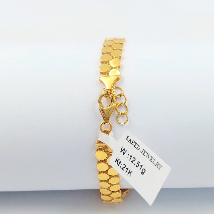 Deluxe Rashadi Bracelet Made of 21K Gold by Saeed Jewelry 