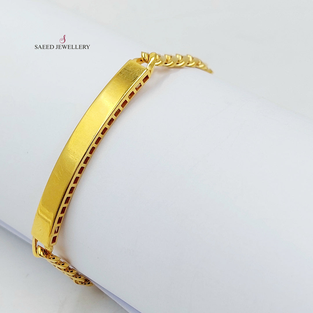 Deluxe Bar Bracelet Made of 21K Gold by Saeed Jewelry 