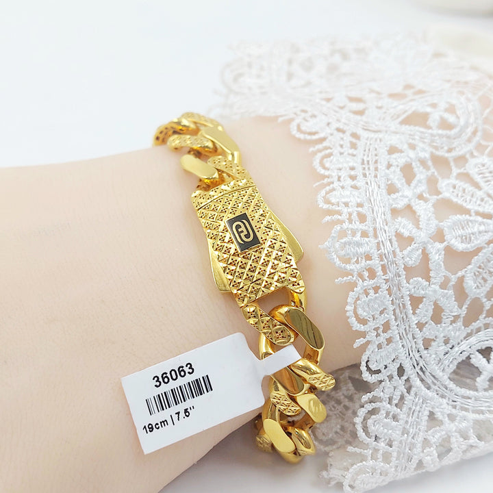 21K اسوارة جنزير اكسترا-مجوهرات الشيخ سعيد-Saeed Jewelry 