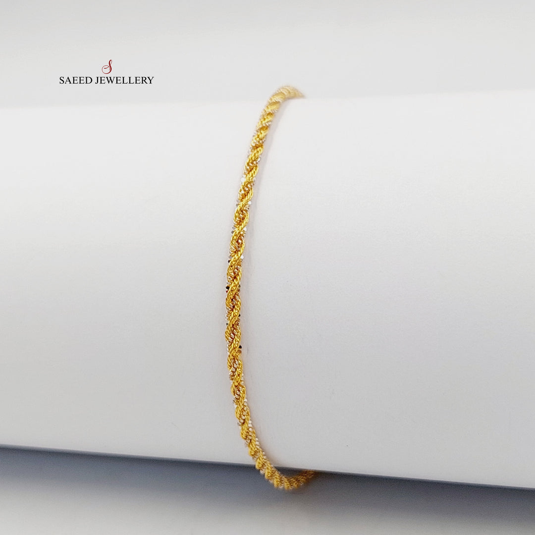 21K Gold Deluxe Rope Bracelet by Saeed Jewelry - Image 1